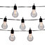 20 Warm white Vintage bulb LED String lights Black cable
