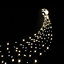 200 Warm white Waterfall LED Net light with Silver cable