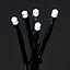 2000 Ice white Cluster LED String lights Green cable