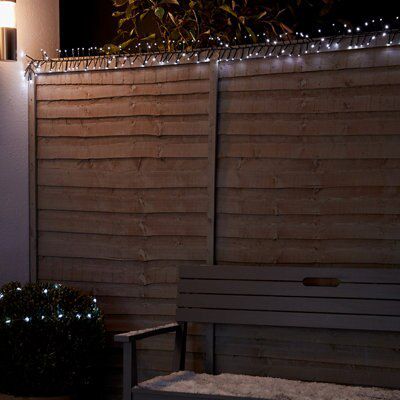 2000 Ice white Cluster LED With timer String lights Green cable - 4