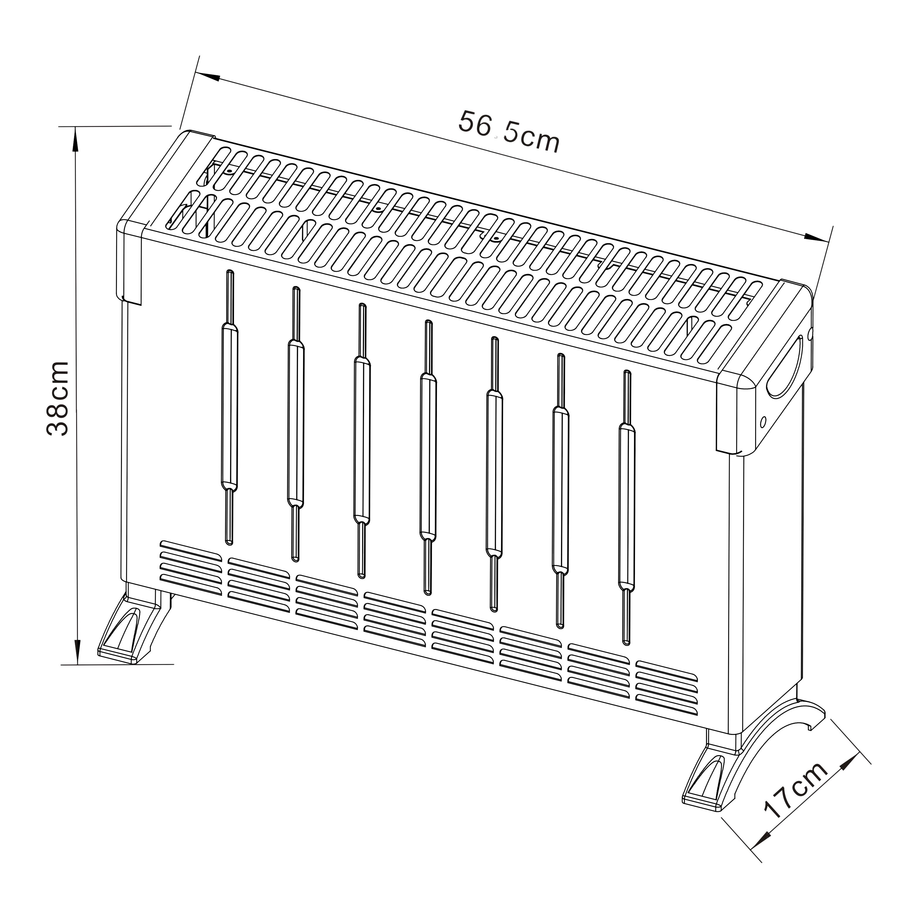 2000W White Convector heater Without timer function