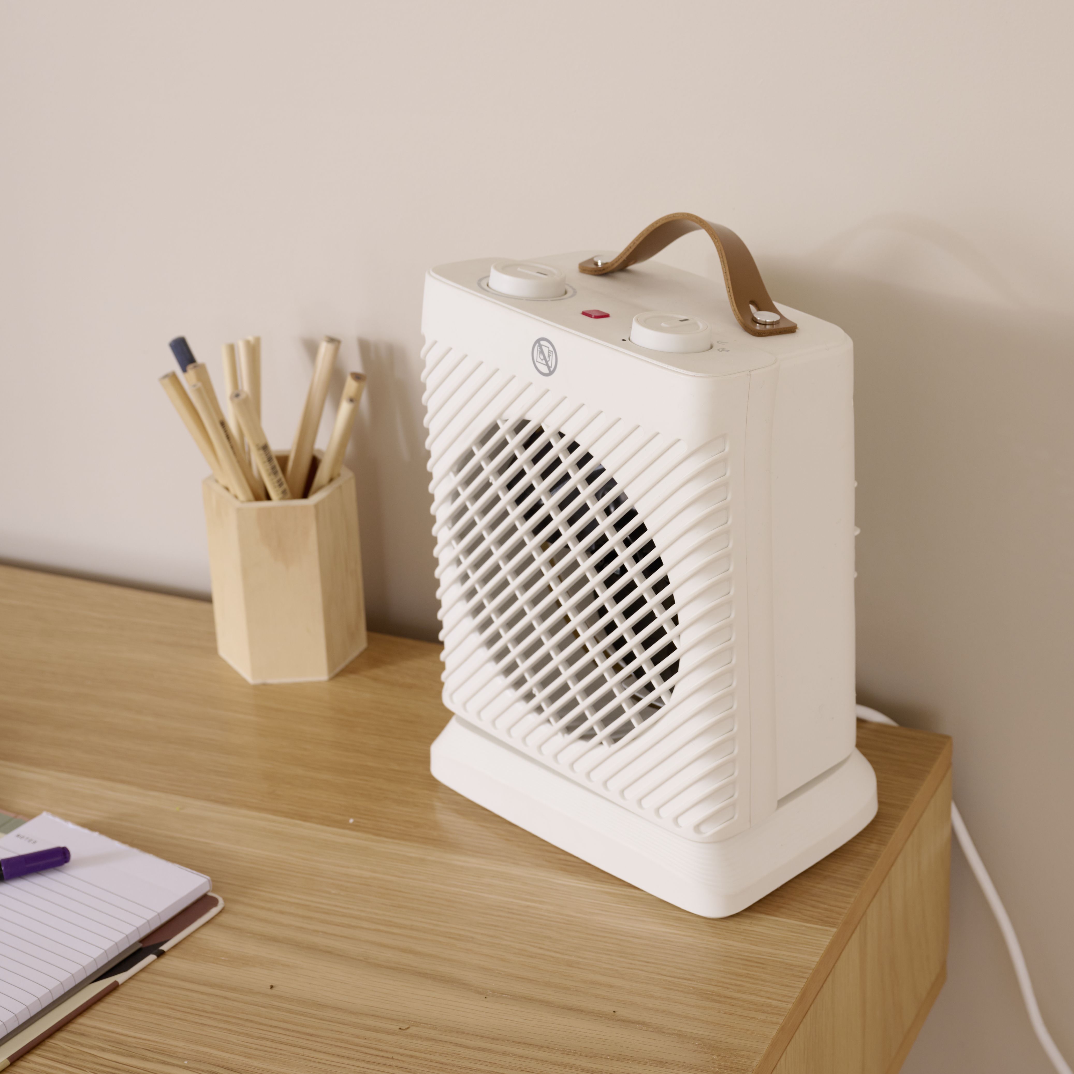 2000W White Oscillating Fan heater - 8