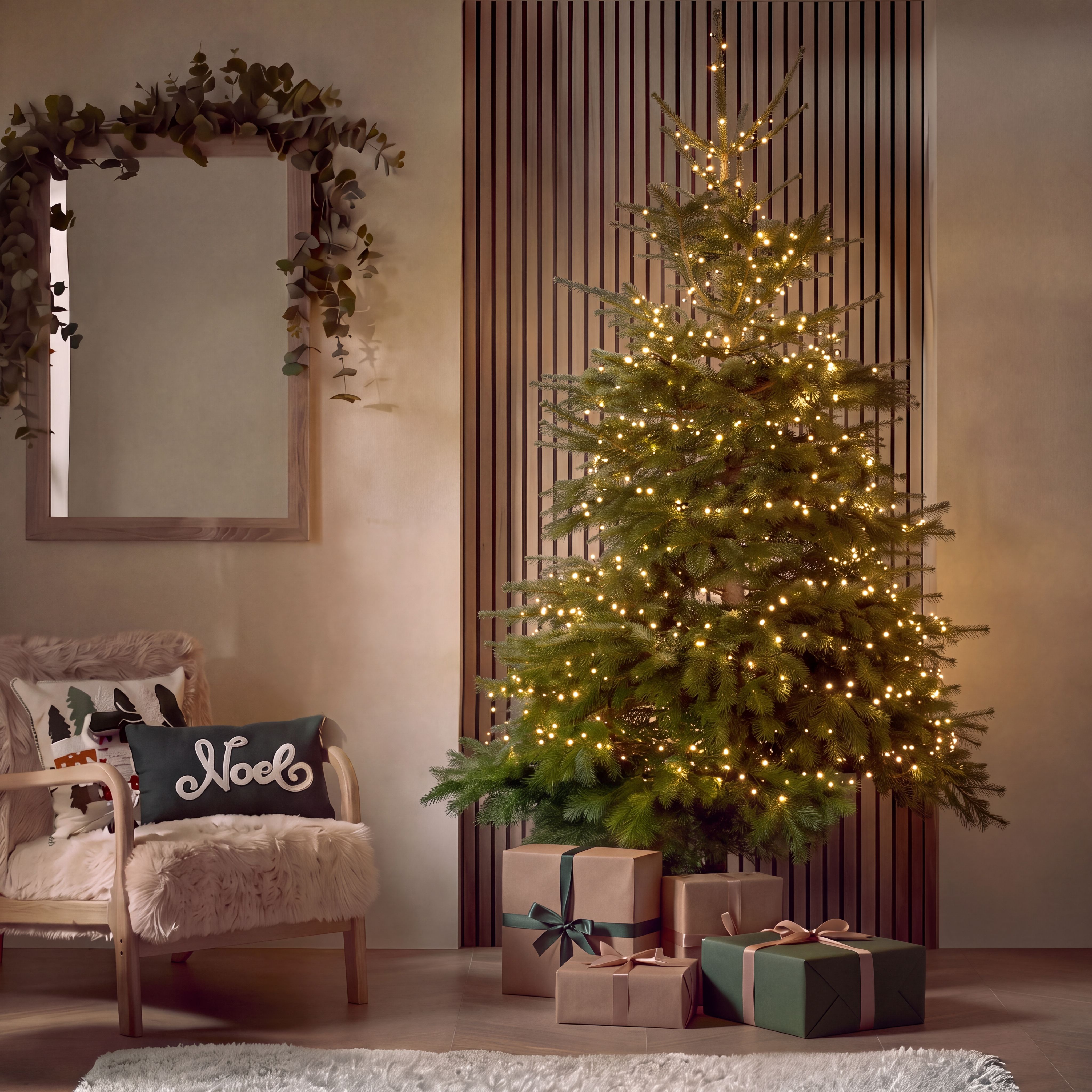 210-240cm 7ft Nordmann fir Extra large Slim Real cut Christmas tree