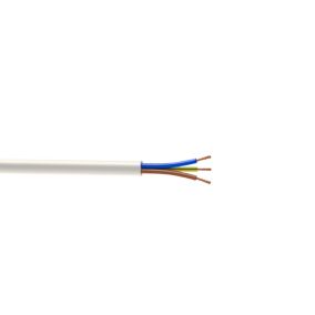 2183Y White 3-core Cable 0.75mm² x 5m