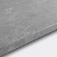 22mm Algiata Matt Grey Marble effect Chipboard & laminate Round edge Kitchen Worktop, (L)3000mm