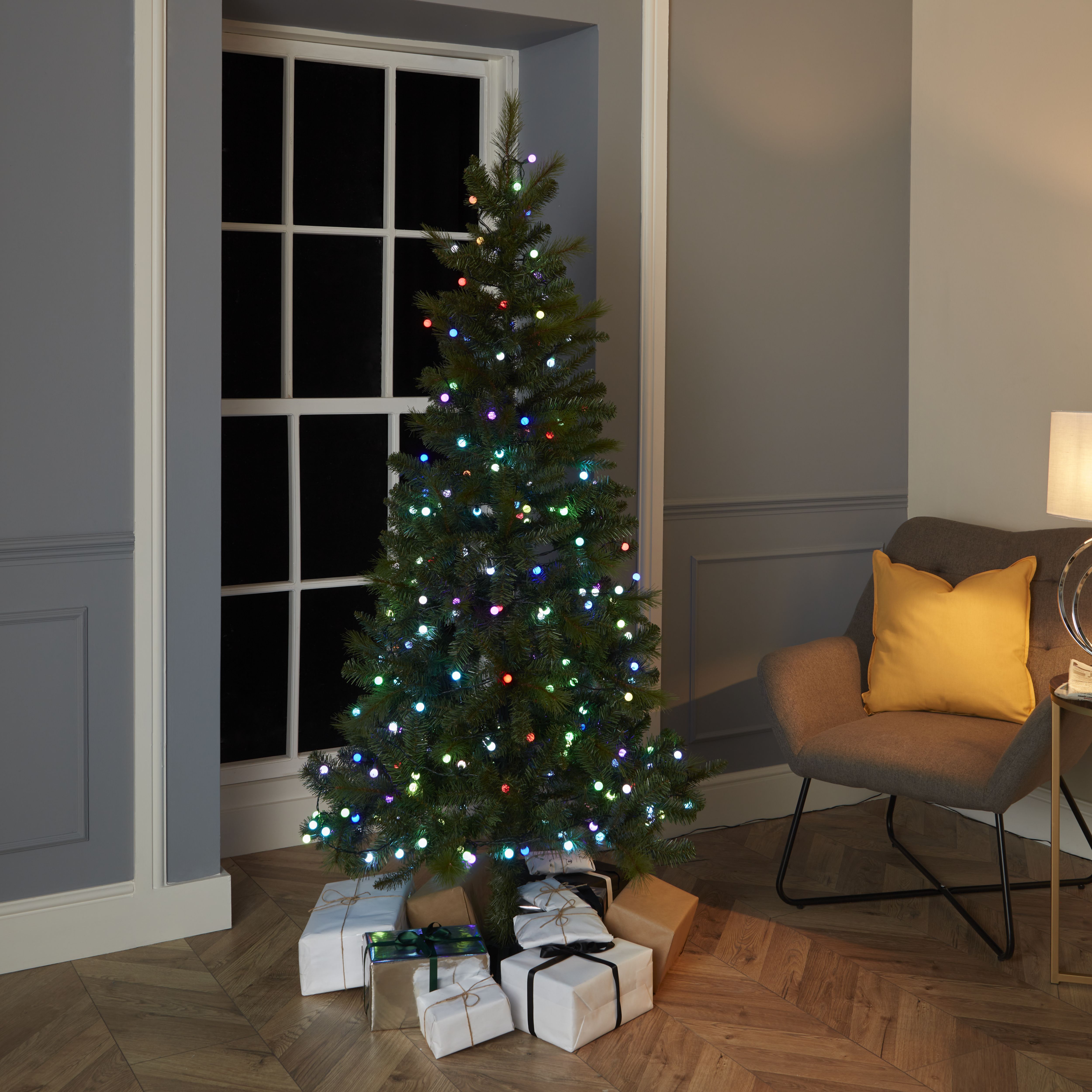 240 Colour changing Berry LED With timer String lights with 6m Green cable - 5