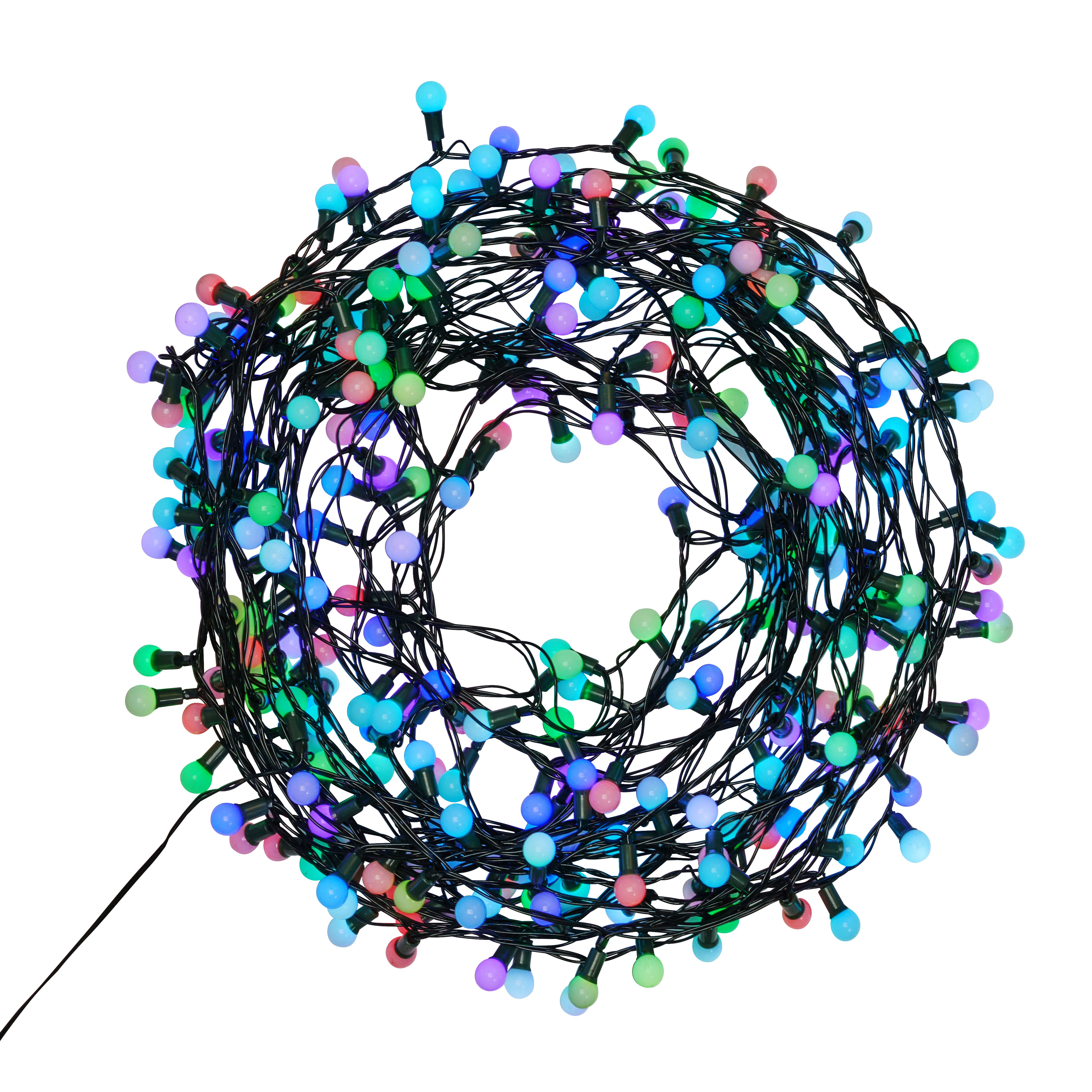 240 Colour changing Berry LED With timer String lights with 6m Green cable - 7