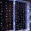 240 Ice white LED Curtain light Clear cable