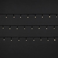 240 Ice white LED String lights Green cable