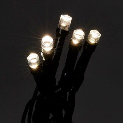 240 Ice white LED String lights Green cable - 3