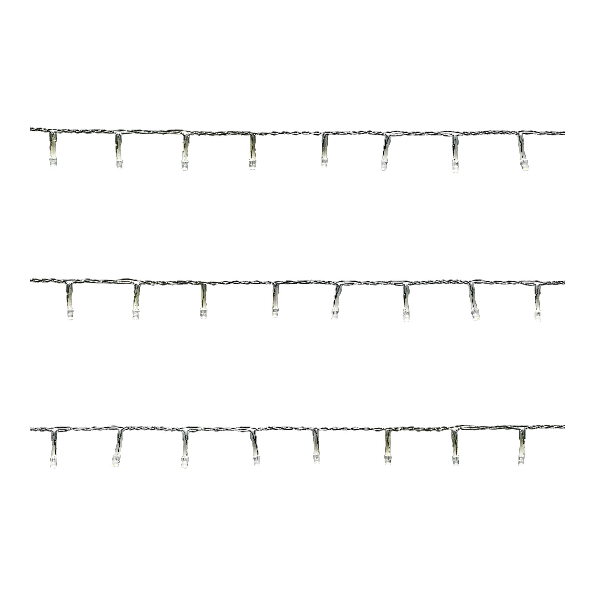 240 Ice white LED String lights With timer function Clear cable
