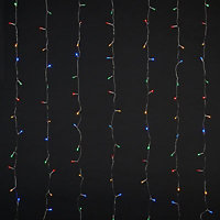 240 Multicolour LED Curtain light Clear cable