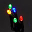 240 Multicolour LED String lights Green cable