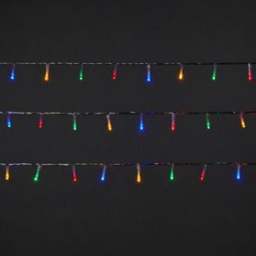 240 Multicolour LED With timer String lights Clear cable