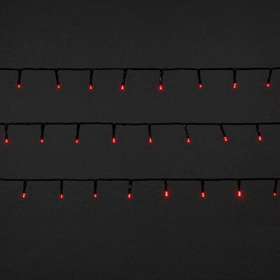 240 Red LED String lights Green cable