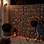 240 Warm white LED Curtain light Clear cable