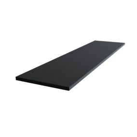 24mm High gloss Black Glitter effect Round edge Chipboard & laminate Worktop (L)1.5m