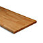 27mm Solid beech Square edge Kitchen Worktop, (L)3000mm
