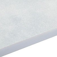 28mm Cracked glass Gloss Grey Laminate Square edge Kitchen Worktop, (L)2000mm