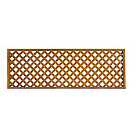 2ft Diamond lattice Pine Trellis panel, Pack of 3 (W)183cm x (H)61cm