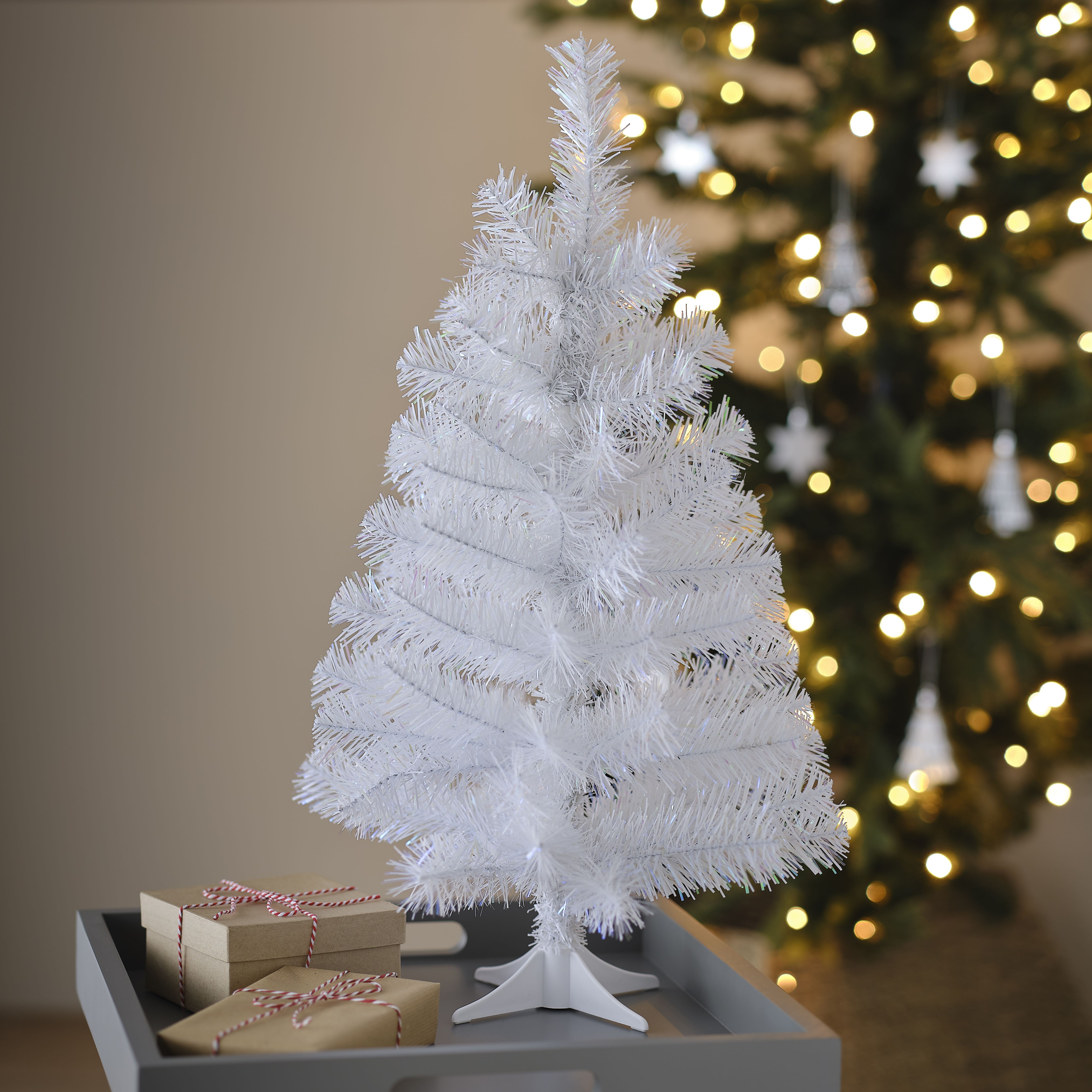2ft Orelle White Table top Full Artificial christmas tree - 4