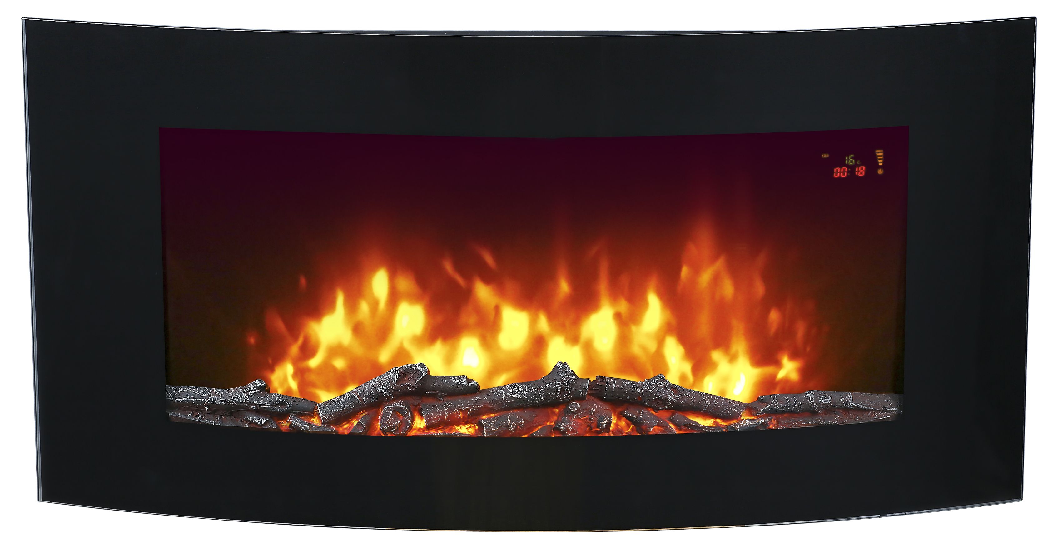 2kW Gloss Black Cast iron effect Electric Fire - 5