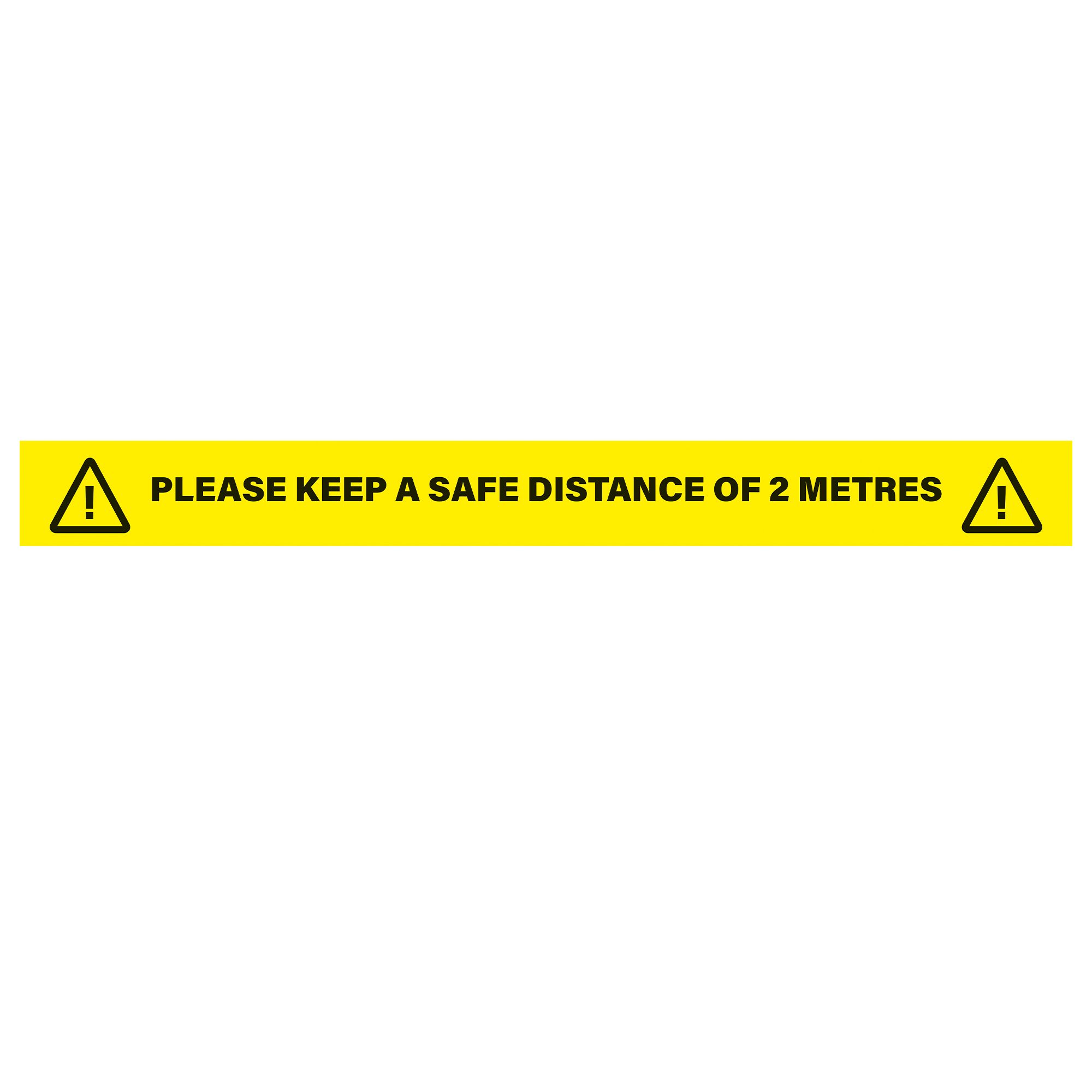 2M Distance Text Vinyl Floor sticker (W)900mm