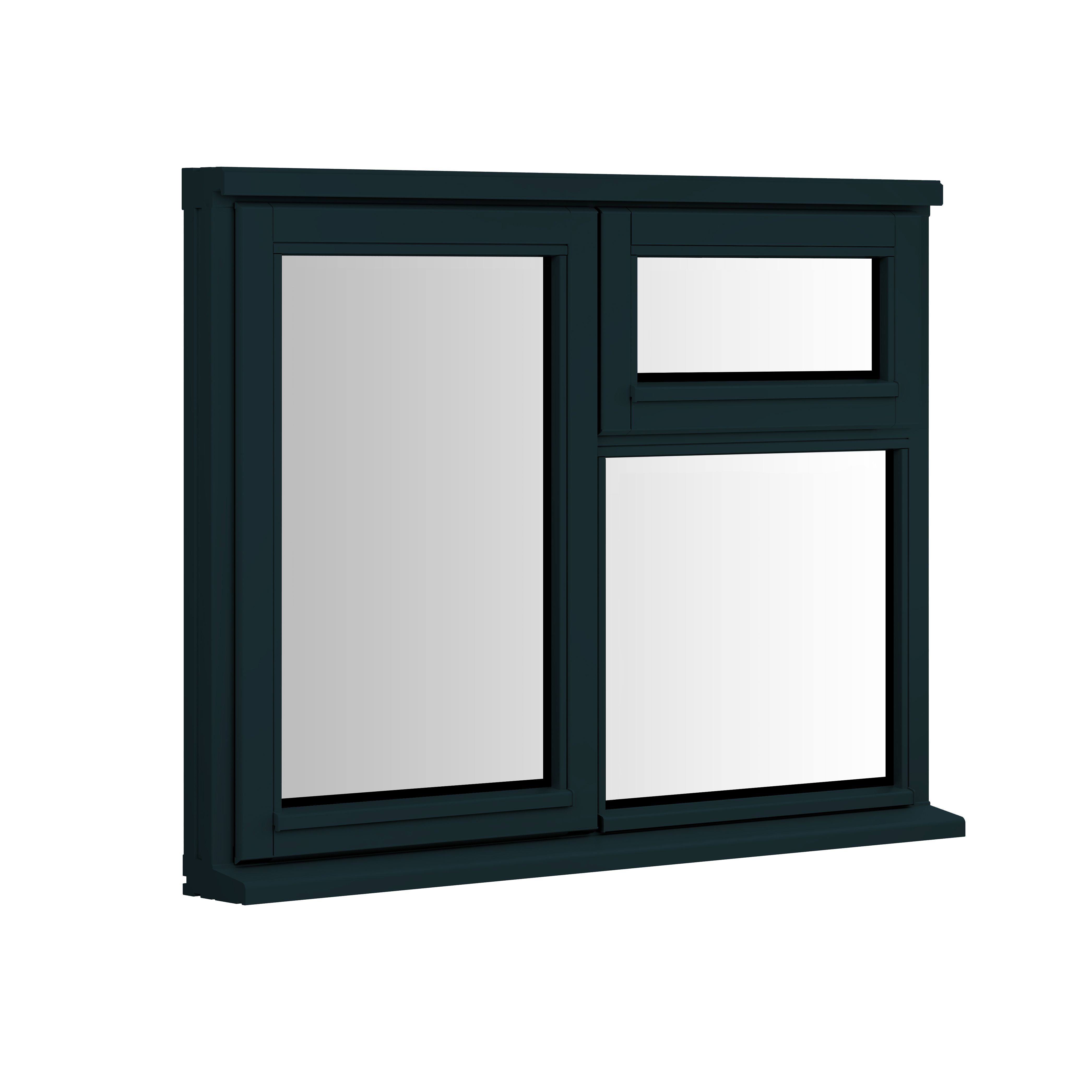 2P Clear Glazed Anthracite grey Timber Left-handed Window, (H)1045mm (W ...