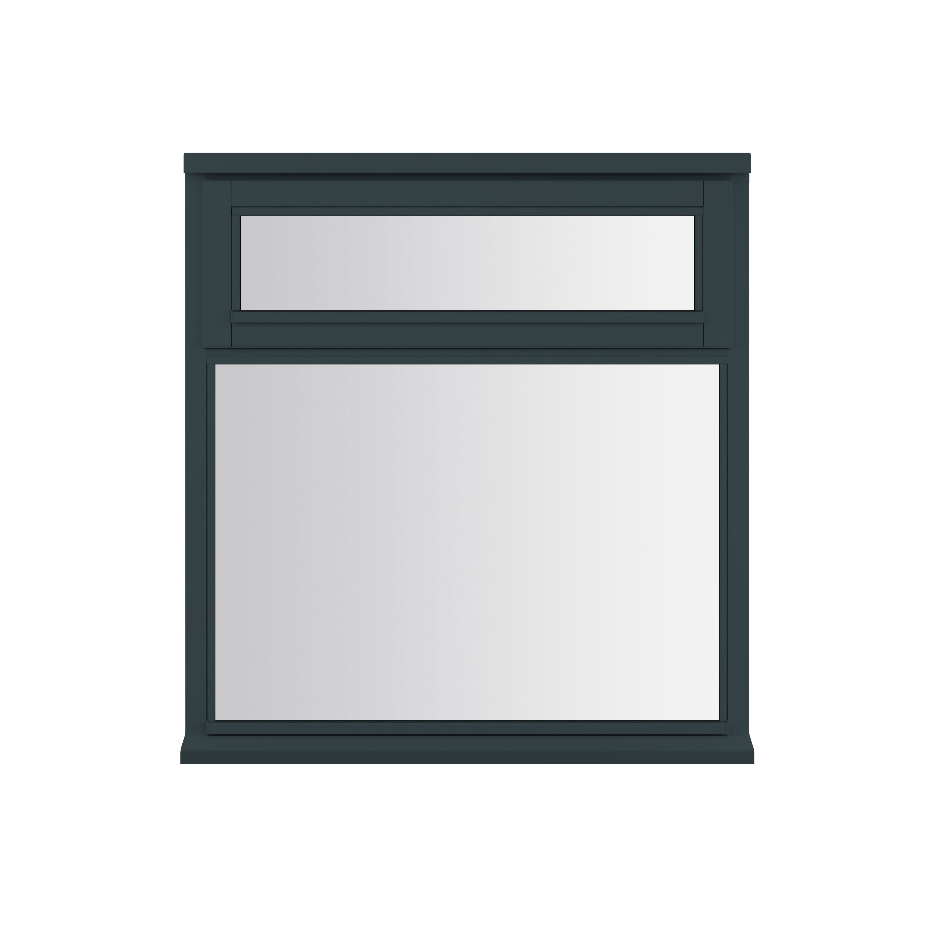 2P Clear Glazed Anthracite grey Timber Top hung Window, (H)1045mm (W)910mm