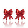 2PK GLITTER BOWS RED