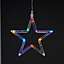 3 Multicolour Star LED Window light Clear cable
