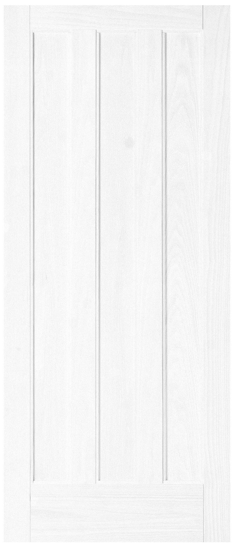 3 panel Unglazed Contemporary White Internal Door, (H)1981mm (W)838mm (T)35mm