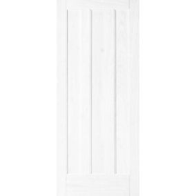 3 panel Unglazed White Internal Door, (H)1981mm (W)762mm (T)35mm