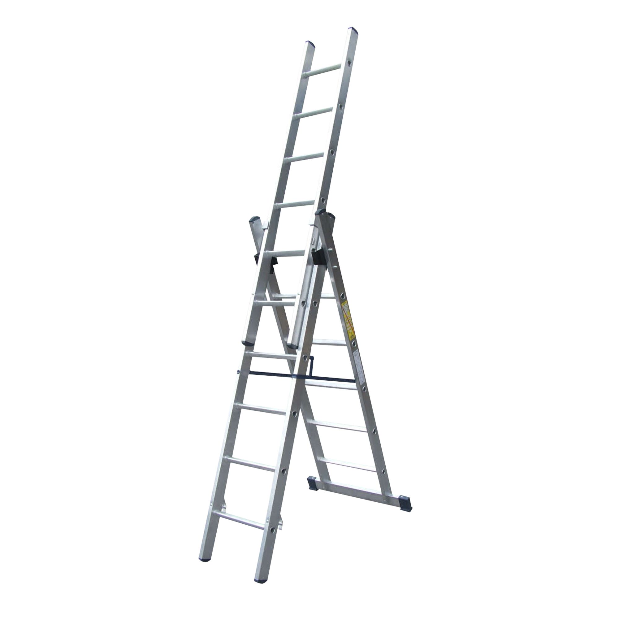 3-way Aluminium Combination Ladder 4.1m - Week hire