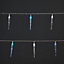30 Cold white/blue Icicle lights LED String lights Clear cable