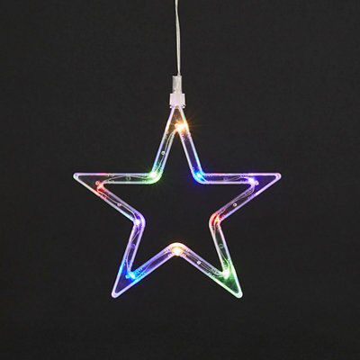 30 Multicolour Star LED Window light with 1.7m Clear cable