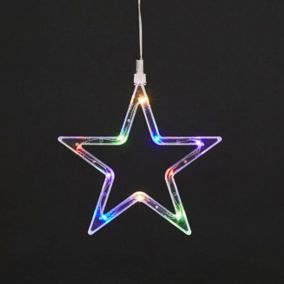 30 Multicolour Star LED Window light with 1.7m Clear cable