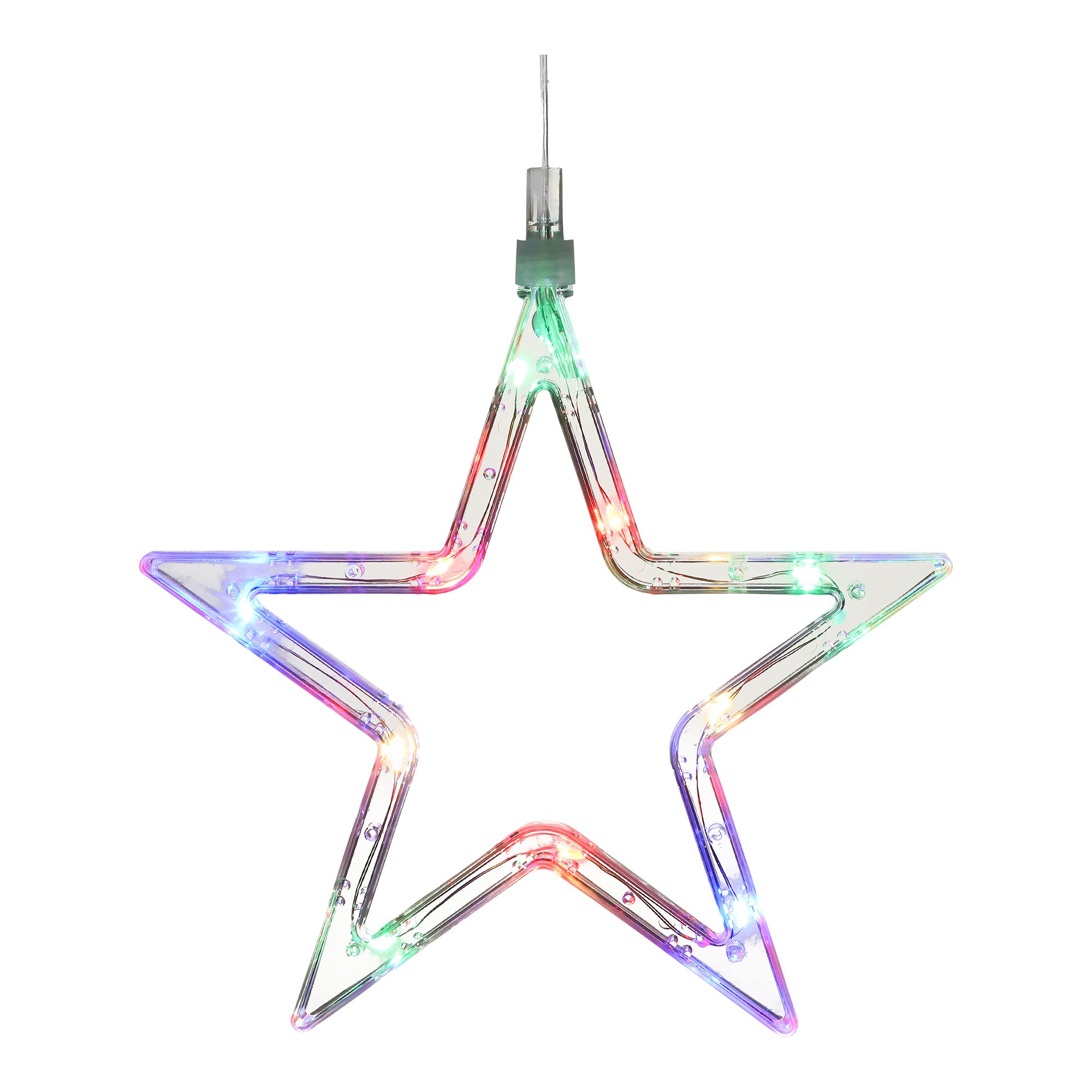 30 Multicolour Star LED Window light With timer function & 1.7m Clear cable
