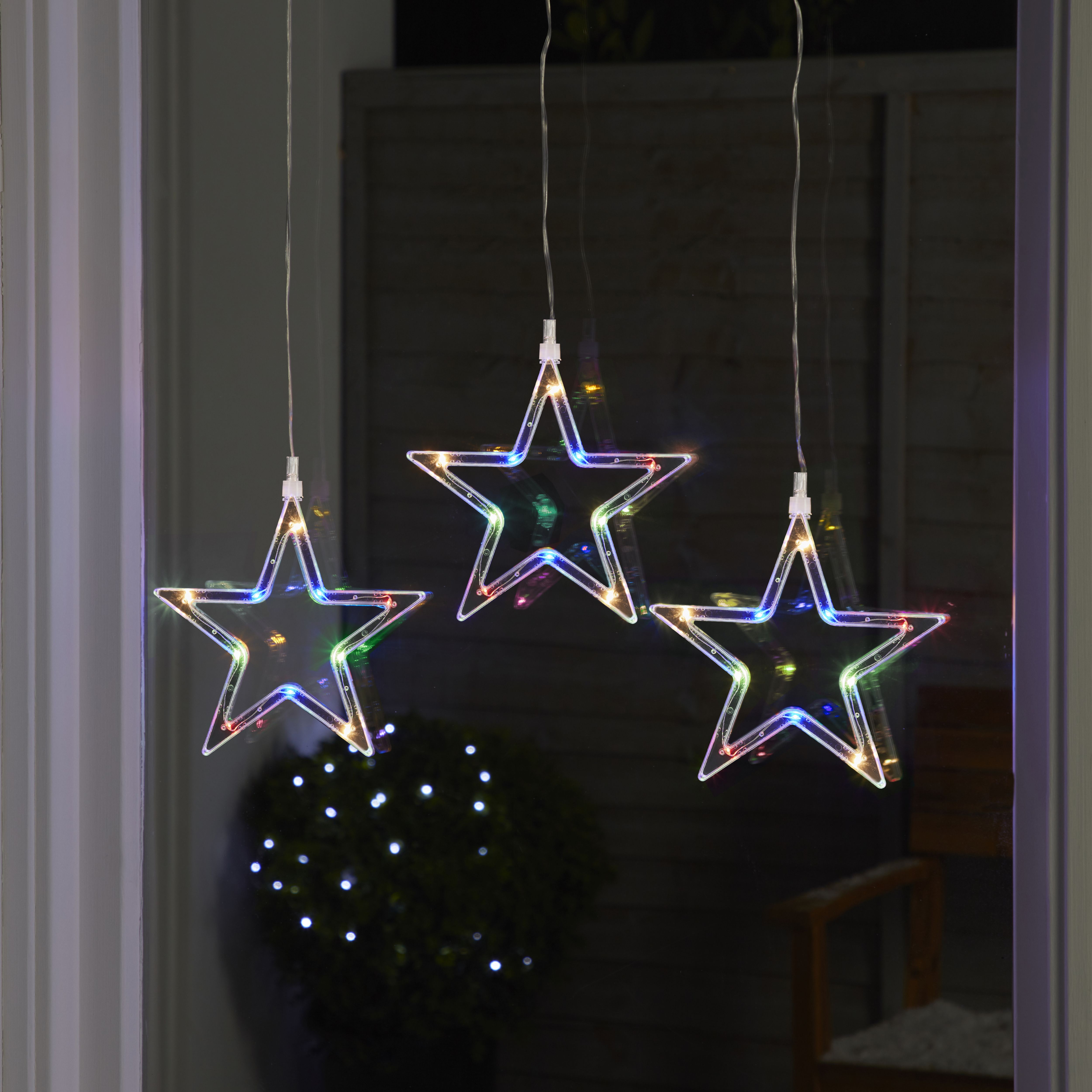 30 Multicolour Star LED With timer function Window light with 1.7m ...