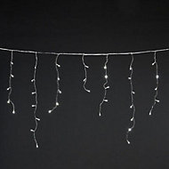 300 Ice white LED Icicle String lights Clear cable