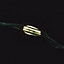 300 Ice white & warm white LED String lights Green cable