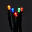300 Multicolour Cluster LED String lights Green cable