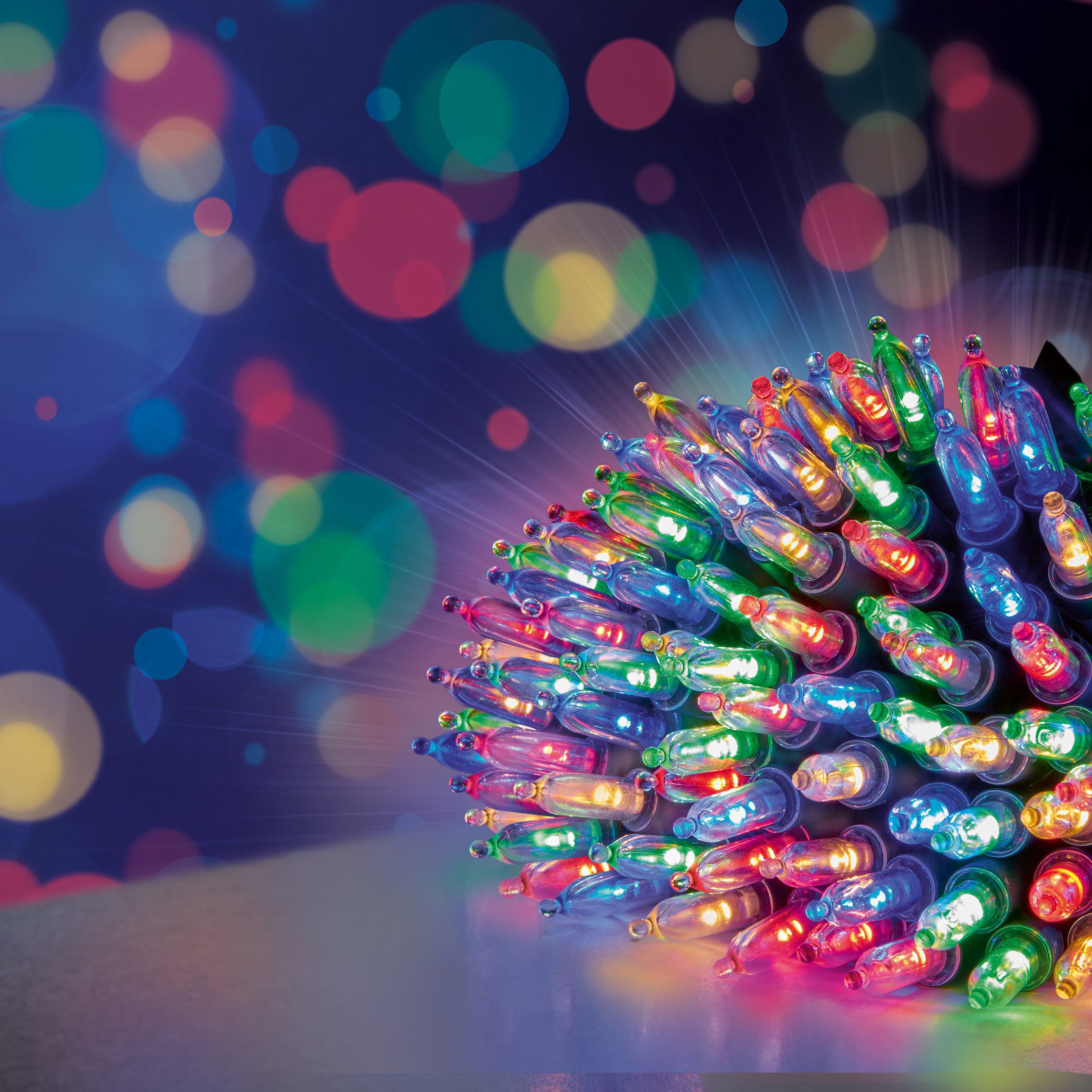 300 Multicolour Fairy cap LED String lights With Timer function Green cable