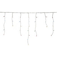 300 Multicolour Icicle LED String lights Clear cable