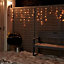 300 Warm white Icicle LED String lights Clear cable