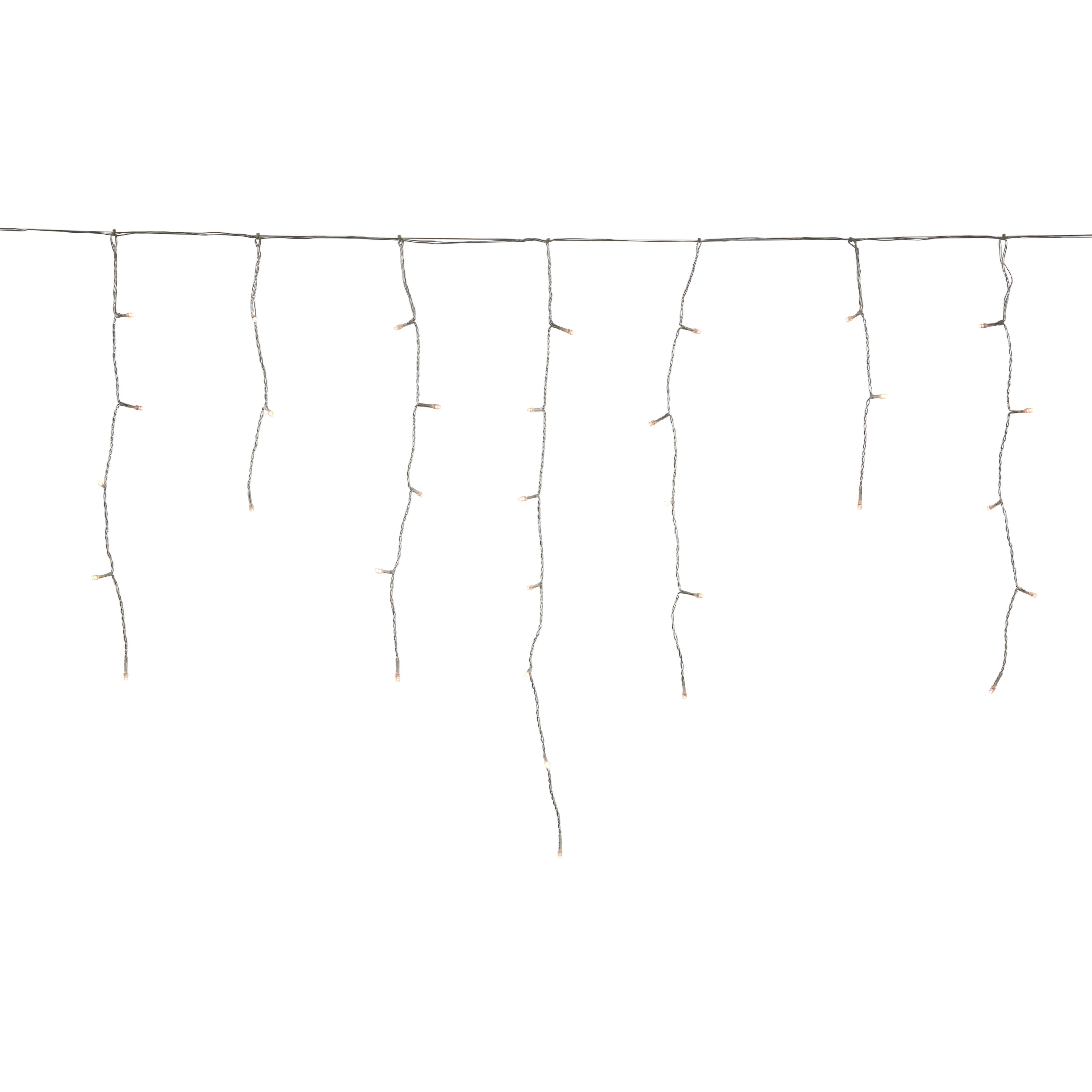 300 Warm white LED Icicle lights with 22m Clear cable