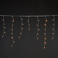 300 Warm white LED Icicle lights with 22m Clear cable