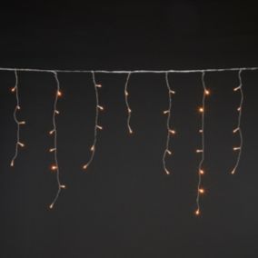 300 Warm white LED Icicle lights with 22m Clear cable