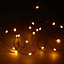 300 Warm white Wire LED String lights Green cable
