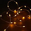 300 Warm white Wire LED String lights Silver cable